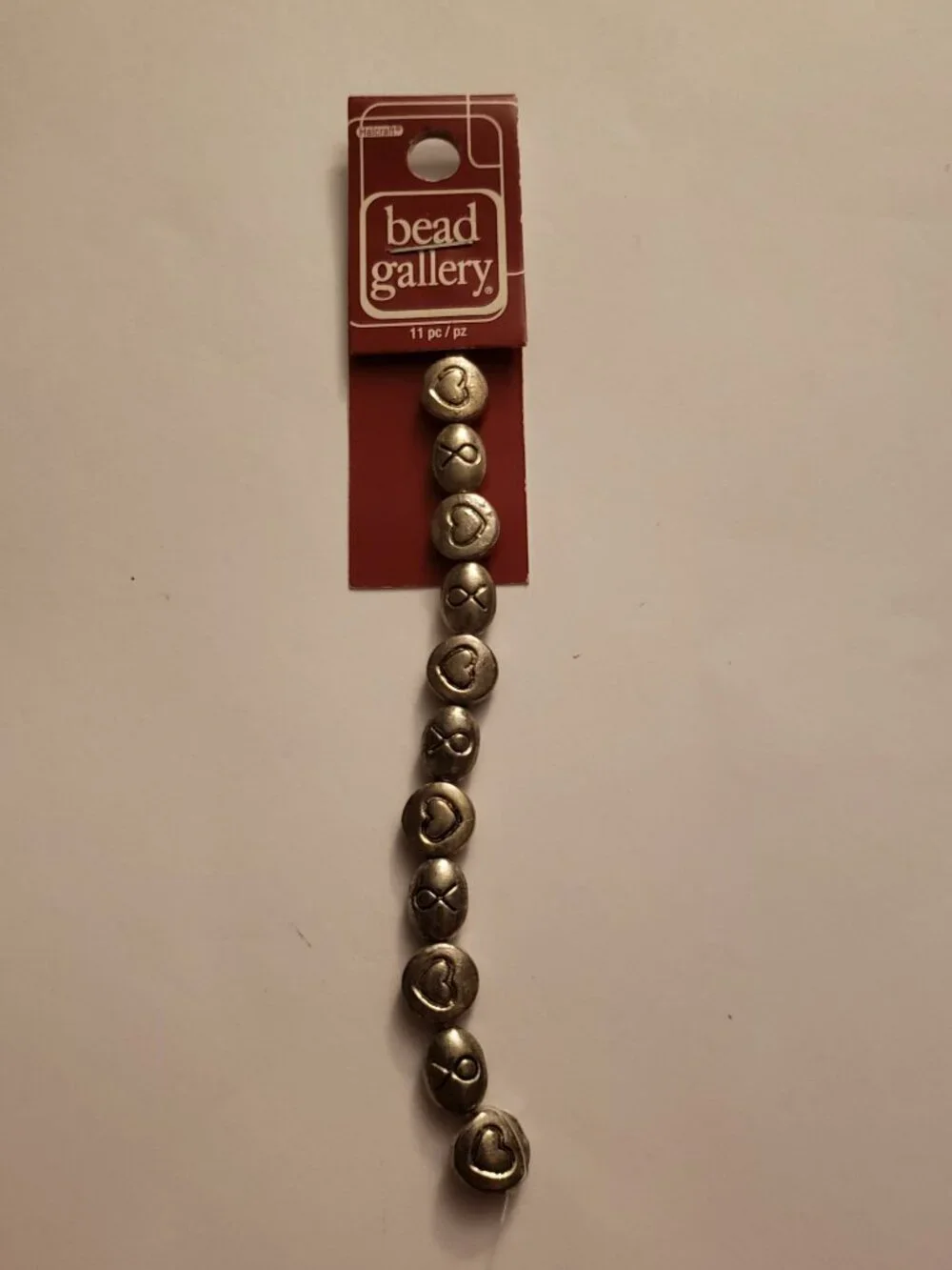 Halcraft Bead Gallery Silvertone Heart Awareness Ribbon Beads Round Oval New